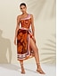 abordables Cover-Ups-Printed Sarong Beachwear Bathing Suit