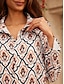 cheap Sale-Satin Moroccan Geometric Maxi Dress
