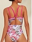 preiswerte Einteiler-Frauen Badeanzug Leopardendruck Tropical Pink