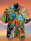 cheap Short Sleeves-Men&#039;s 3D Printed Graphic Aloha Shirts 4pcs