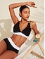 abordables Bikini-Petal Border Longline Triangle Bikini Set