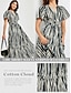 abordables Designer Dresses-Women&#039;s Stripe Print A Line Maxi Dress