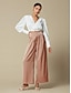 cheap Pants-Satin Clean Fit Straight Full Length Pants