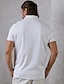 abordables Short Sleeve-Camisa Polo Casual para Hombre con Estampado Gráfico de Letras