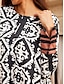 billige Print Dresses-Kvinders Satin Maxi Kjole med Geometrisk Marokkansk Print