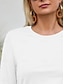 abordables T-shirts-Camiseta Casual de Algodón para Mujer con Manga Larga