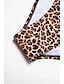 preiswerte Einteiler-Damen Badeanzug mit Leopardenmuster und Einem Schulter