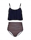 abordables Bikini-Traje de baño femenino de dos piezas con estampado geométrico