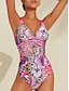 preiswerte Einteiler-Frauen Badeanzug Leopardendruck Tropical Pink