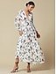 preiswerte Print Dresses-Damen Chiffon Maxikleid mit geometrischem Muster