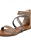 abordables Sandals-Sandales Romaines Élégantes pour Femmes avec Zip