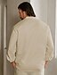 abordables Linen Shirts-Men&#039;s Linen Shirt Short Sleeve Solid Color Henley Street Casual Comfortable Breathable Lightweight Tops