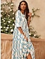 baratos Print Dresses-Vestido Maxi Longo de Cetim para Mulheres