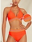 preiswerte Bikini-Damen Regular Dreieck Bikini Badeanzug mit abnehmbaren Polster