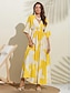 baratos Print Dresses-Vestidos de Corpete para Mulheres com Estampa Floral