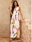 baratos Print Dresses-Vestido Maxi Estampado para Mulheres de Verão
