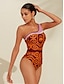 cheap One-Pieces-One Shoulder Removable Pad Swimsuit