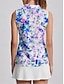 abordables Polo Top-Camiseta Polo de Golf para Mujeres con Diseño Floral