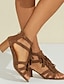 economico Pumps &amp; Heels-Eleganti Sandali Gladiatore da Donna in Pelle Microbica