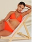 abordables Bikini-Traje de Baño para Mujeres  Bikini Triangular con Bordado Floral