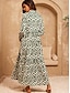 preiswerte Print Dresses-Resort Wear Geometric Maxi Dress