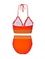 cheap Bikini-Petal Border Embellished Triangle Bikini Set