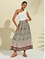 cheap Sale-Linen Cotton Blend Elastic Maxi Dress