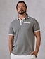 abordables Classic Polos-Men&#039;s Casual Polo Shirt Lapel Button Up