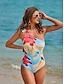 billige One-pieces-Fruit Pattern Shoulder Tie One Piece Swimsuit