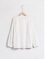 preiswerte Blouses-Cotton Embroidered Tassel Puff Sleeve Blouse