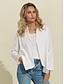 abordables Blouses-Solid Long Sleeve Cardigan Beach Wear