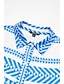 cheap Print Dresses-Belted Geometric Mini Shirt Dress