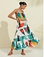 abordables Sale-Strap Rainbow Cami Midi Dress