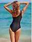 cheap One-Pieces-Elegant One Shoulder Removable Pad Swimsuit