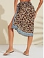 abordables Cover-Ups-Traje de Baño para Mujer con Estampado de Leopardo