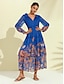 abordables Print Dresses-Women&#039;s Flowy Boho Vacation Dress