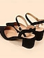 billige Sandals-Block Heel Pointed Toe Pumps Faux Leather
