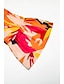 baratos Cover-Ups-Floral Print V Neck Beach Dress Swimwear