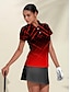preiswerte Polo Top-Damen poloshirt Rot Kurzarm Sonnenschutz Shirt Plaid Punkt Damen-Golfkleidung, Kleidung, Outfits, Kleidung