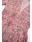 cheap Print Dresses-Chiffon Elastic Waist Floral Maxi Dress
