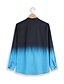 cheap Tops &amp; Blouses-Gradient Color Long Sleeve Women&#039;s Blouse