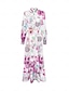 billige Sale-Kvinders Skjortekjole med Blomster  Lomme og Bælte