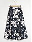 preiswerte Sale-Elegant Floral Satin Midi Skirt