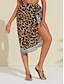 economico Cover-Ups-Costume da bagno da donna con stampa leopardo