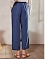 billige Pants-Women&#039;s Linen Cotton Straight Chinos