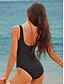 cheap One-Pieces-Women&#039;s Monokini Striped Color Block Padded Swimsuit
