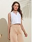 cheap Blouses-Casual Sleeveless Crop Vest
