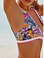 cheap Bikini-Boho Paisley Embroidery Triangle Bikini Set