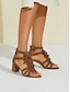 economico Pumps &amp; Heels-Eleganti Sandali Gladiatore da Donna in Pelle Microbica
