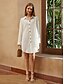 cheap Blouse Dress-Basic Women&#039;s Long Sleeve Shirt Dress in Pure Color